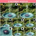 Yzert Solar Fountain with Pink Flower,Solar Bird Bath Fountains No