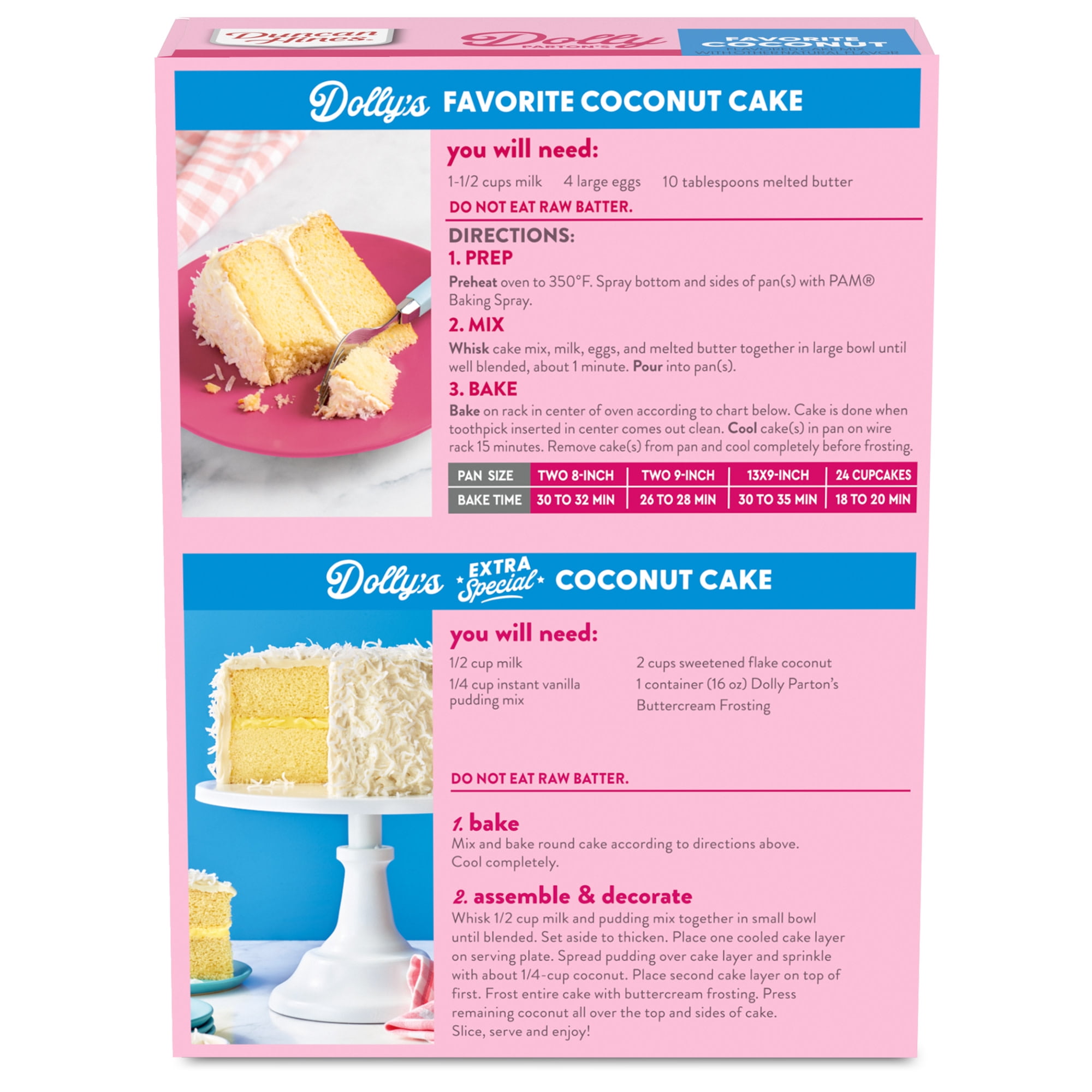 Duncan Hines Dolly Parton's Favorite Coconut Flavored Cake Mix, 18 oz