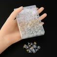 thumbnail image 4 of 200Pcs 3 Style Brass & Plastic Ear Nuts Clutch Earring Backs for Stablizing Heavy Post Earrings Platinum & Golden 10~11x10~11x6~7mm Hole: 0.8~1mm, 4 of 5