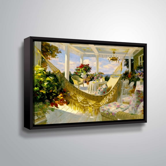 ArtWall Summer Veranda, Gallery Wrapped Floater-framed Canvas by Tim Benjamin
