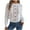 White, variant on Lovskoo 2024 Sweaters for Women Trendy Pullover Long Sleeve Round-Neck Blouse Knit Tops Olive Green