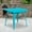 Crystal Teal-Blue, variant on Emma + Oliver Commercial Grade 31.5" Square White Metal Indoor-Outdoor Table