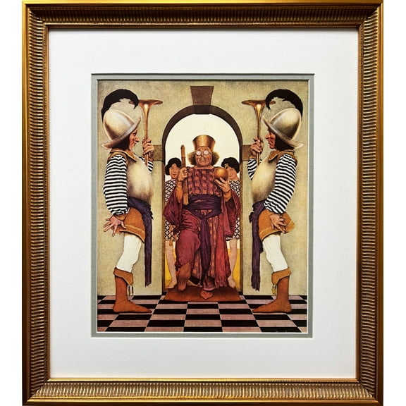 Maxfield Parrish "Entrance of Pompdebile King of Hearts" CUSTOM FRAMED Art Print Generic