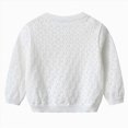 thumbnail image 5 of Gibobby Sweater Toddler Girls Sweaters Knitted Cotton Crew Neck Long Sleeve Fall Winter Cardigan Tops for Kids Girls Boys(6-12 Months,White), 5 of 5
