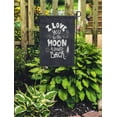 thumbnail image 2 of SIDONKU I Love You to The Moon and Back Typographical Unique Garden Flag Decorative Flag House Banner 12x18 inch, 2 of 2