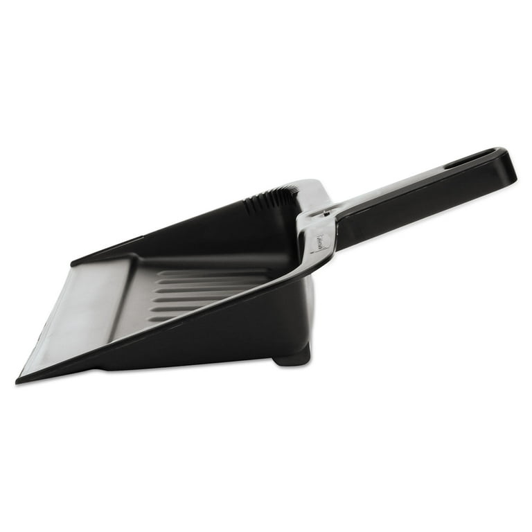 Heavy-Duty Dustpan, 8 1/4'' w, Polypropylene, Charcoal Heavy-Duty Dustpan, 8 1/4'' w, Polypropylene, Charcoal