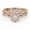 Rose Gold, variant on AFFY Halo Solitaire Bridal Ring Set for Women Center 5X3MM Pear Cut Lab Created Moissanite Twisted Infinity Engagement Rings With Matching Band Set In 14K White Gold Over Sterling Silver Size 9.5