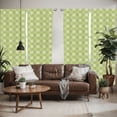 thumbnail image 2 of Ambesonne Lime Green Window Curtains, Patchwork Simple Art, Each 28" W x 63" L, Pale Green Lime, 2 of 5