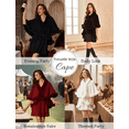 thumbnail image 6 of Ponchos for Women Shawls and Wraps Evening Dresses Faux Fur Collar Cloak Cape Pashmina, 6 of 6