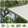 thumbnail image 3 of ColourTree 7' x 11' x 13' Gray Right Triangle Sun Shade Sail Canopy Mesh Fabric UV Block & Water Air Permeable - Commercial Heavy Duty - 190 GSM - 3 Years Warranty - Custom Make, 3 of 8