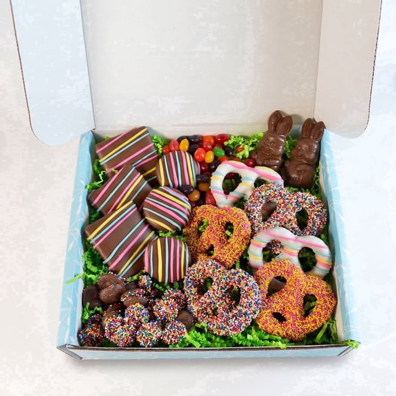 Sugar Plum Chocolates Candy Gift Box Happy Easter Gourmet Chocolate and Spring Candy Assortment 16 Piece 24.2 oz