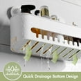 thumbnail image 5 of LUXEAR Shower Caddy Suction Cup - No Drilling Max Hold 44lbs Adhesive Shower Caddy - Powerful Heavy Duty Suction Shower Organizer with Hooks for Bathroom Kitchen White, 5 of 10