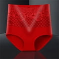 thumbnail image 4 of TANGNADE Culottes Taille Haute pour Femmes Grande Taille Bikini Sans Coutures Absorption Régulière Culottes en Coton Rouge, 4 of 9