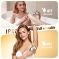 thumbnail image 6 of Electric Razors for Women Legs, 7D Rechargeable Body Shaver, IPX7 Waterproof Wet Dry Electric Shaver, Lady Hair Remover for Face Underarm Pubic, Champagne Gold, 6 of 8