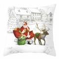 thumbnail image 1 of B Christmas Santa Pillow Case Style B Flax Material Square Shape For Chair Sofa Car Seat Decoration, 1 of 7