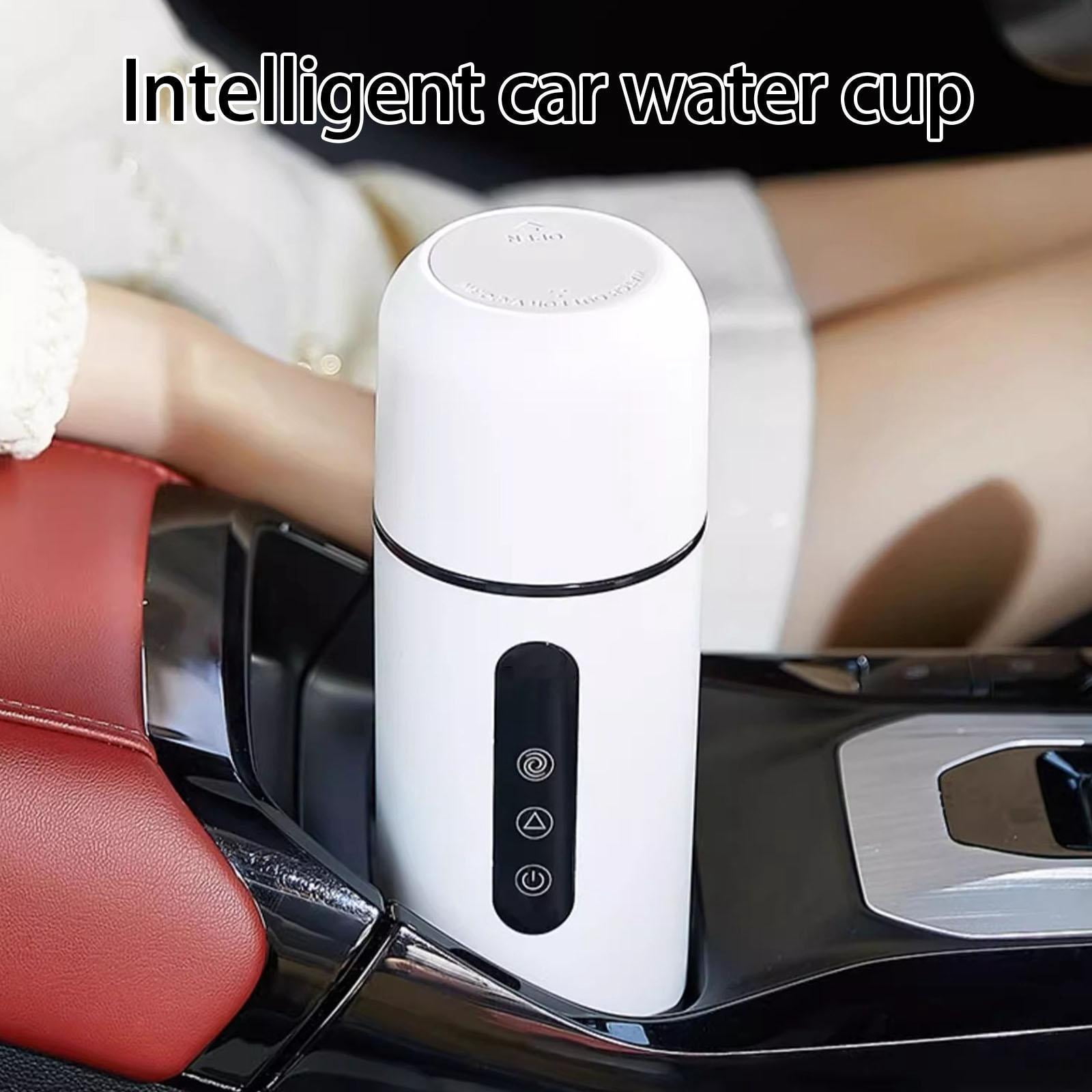 BIBABLYKE Portable Electric Travel Kettle 12V/24V Car Heater with Built In Stirring Function Easy to Carry for Drink Coffee Milk