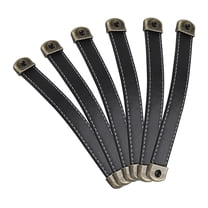 OUNONA 6 Pcs Cabinet Dresser Leather Handle 15.50X2.40X0.80CM