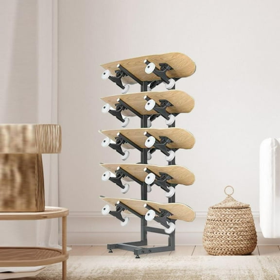 Xianers Storage Rack Snowboard Storage Rack | 5-Tier Horizontal Snow Board Wall Rack | Anti-Sway Patent-Pending Arm Mount Design | USA Designed