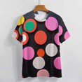 thumbnail image 4 of Colorful Dots Women T-Shirt Classic O Neck T-Shirts Short-Sleeve Trendy Animal Print Design Tshirt Casual Clothing, 4 of 5