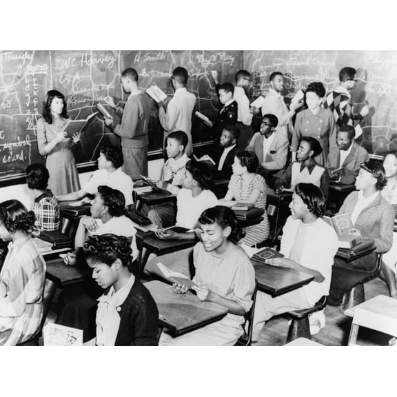 African American Students In A Segregated French Class At Dunbar High School History (36 x 24)