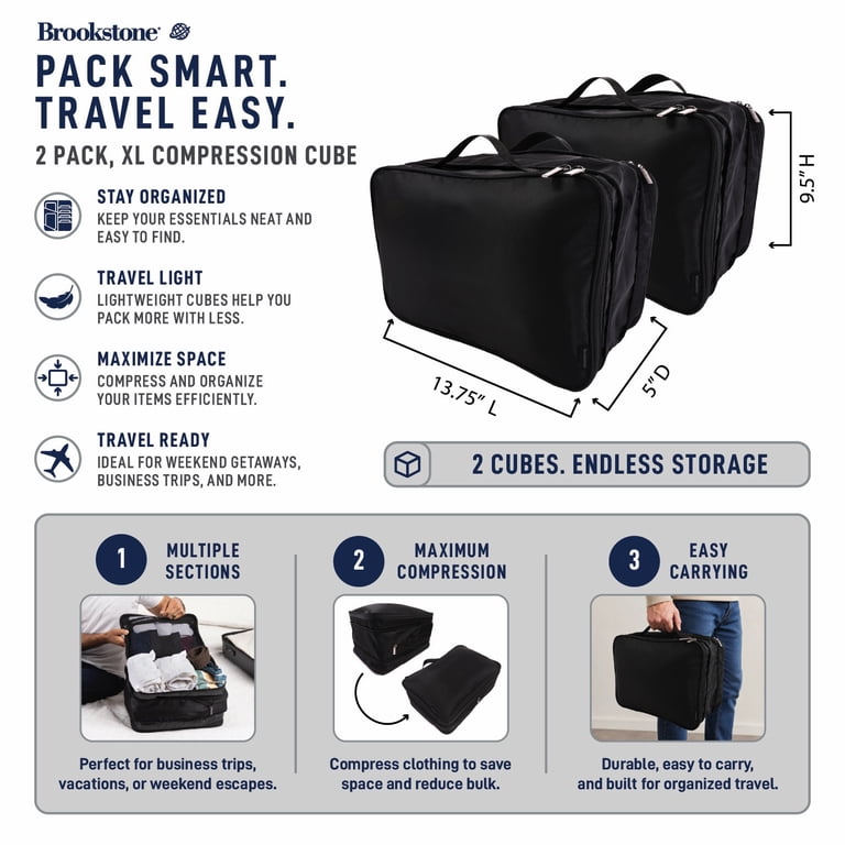 Brookstone XL Compression Packing Cube Set, 2-Pack photo 4