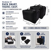 Brookstone 2 Pack with Zippers, XL Compression Packing Cube Set