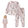 thumbnail image 6 of Gerichy Toddler Girl Pajamas Sets Long Sleeve Cotton Pajamas Baby Girls Clothes PJs Two Piece Kids Jammies Loungewear 2T-12T, 6 of 7