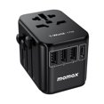 thumbnail image 1 of Adaptador de enchufe de viaje MOMAX universal tipo C/G/A/I con USB, 1 of 8