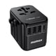 thumbnail image 1 of Adaptador de enchufe de viaje MOMAX universal tipo C/G/A/I con USB, 1 of 8