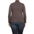 thumbnail image 4 of Women's Solid Long Sleeve Turtleneck Lightweight Pullover Plus Size Top Sweater, 4 of 5