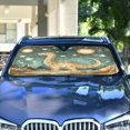 thumbnail image 4 of Yayeee Car Windshield Sun Shade Universal Fit Front Visor Protector, Dinosaur with Stars, 4 of 8