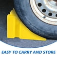 thumbnail image 3 of Raindrops Travel Trailer Rv Wheel Chocks Plastic Tire Stabilizer Blocks Yellow for Trucks, 3 of 6