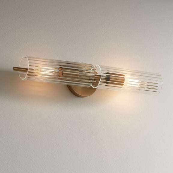 Possini Euro Design Possini Euro Taurus 22" Wide Brushed Champagne 2-Light Bath Light