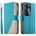 thumbnail image 1 of Funda cartera GANGXUN para OPPO Reno 11F 5G , cuero PU con tarjetero, cremallera, correa de mano, soporte y protección 606°, 1 of 6