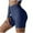 B-Dark Blue, variant on Wyobmus High Waist Biking Shorts for Women Tummy Control Pull-On Yoga Shorts Solid Color Seamless Pilates Shapewear Shorts Black