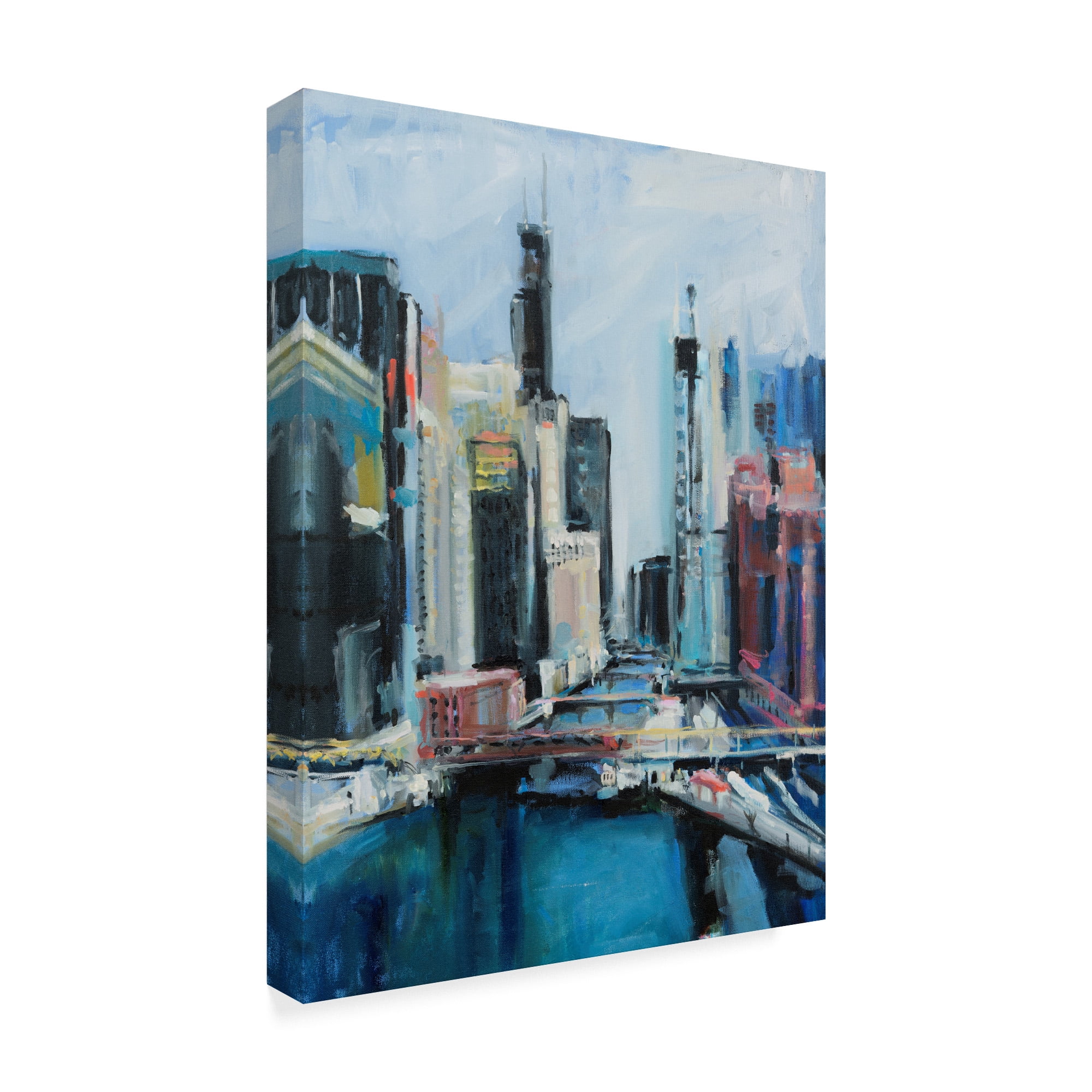 Trademark Fine Art 'River View Cityscape' Canvas Art by Curt Crain