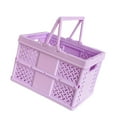 thumbnail image 4 of Almencla Storage Crate Foldable Basket Milk Crate for Camping Spring Outing Household Purple, 4 of 8