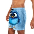 thumbnail image 5 of Daiosportswear Men's Summer Animal/Cartoon Print Board Shorts, Lightweight Quick-Dry Swimwear with Adjustable Drawstring Light Blue-A XL(XL), 5 of 6