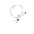 thumbnail image 2 of Delight Jewelry Silvertone Love with Football - Silvertone Leaf Delicate Bracelet, 6.25+1.75", 2 of 4