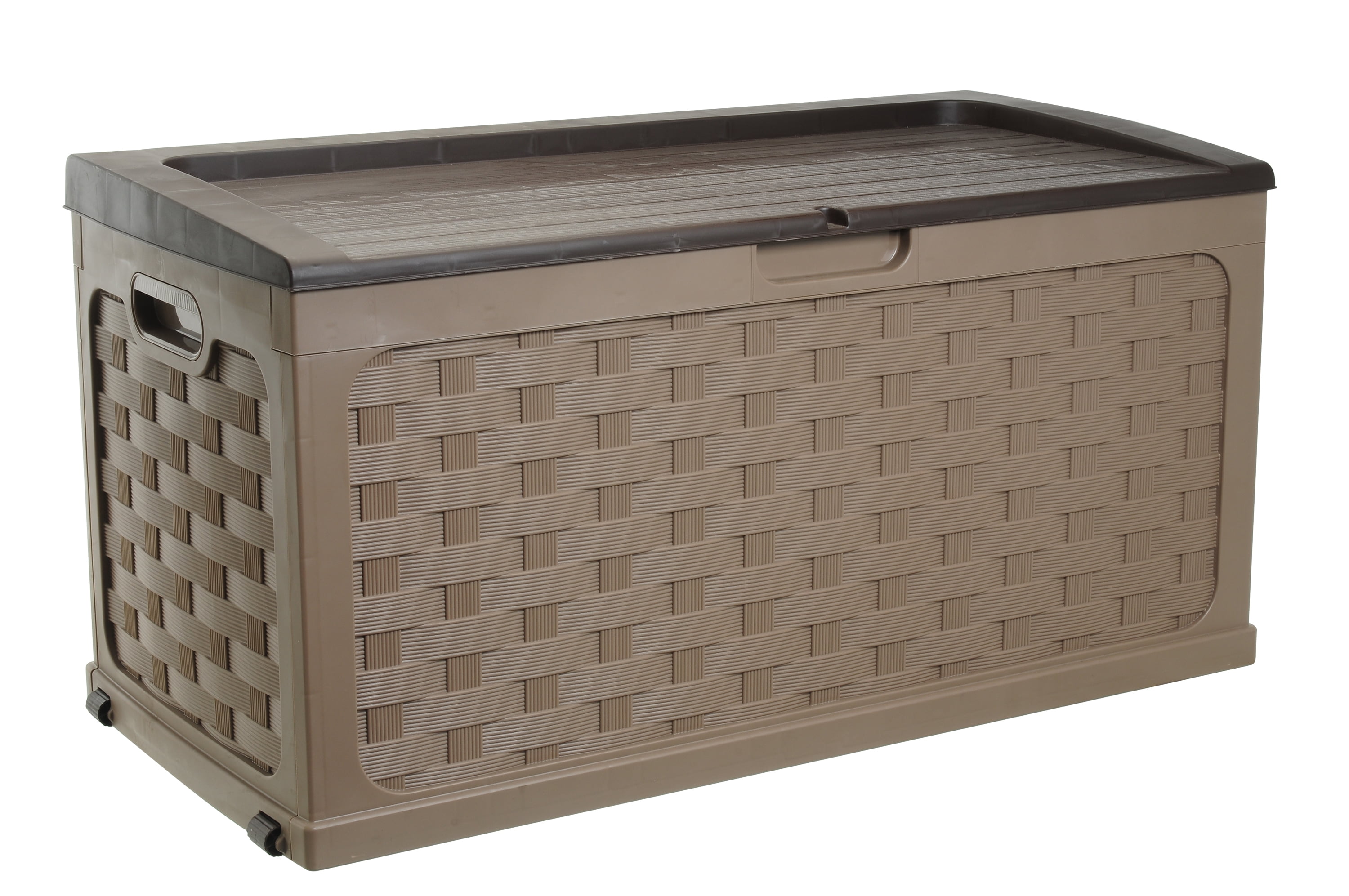 71 Gallon Weave Deck Box, Mocha Brown by Starplast