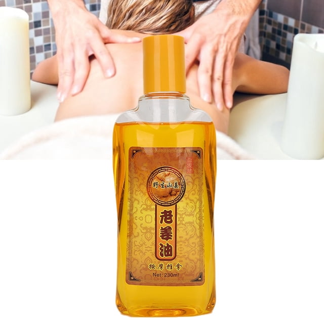 Masaje 230ml Aceite Esencial De Masaje De Jengibre Raspado Alivio Del Estrés Aceite Para El Cuidado Del Cuerpo De Ducha