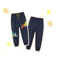 thumbnail image 3 of Bellafa 2-11 Years Boys Elastic Waist Cotton Sweatpants Bulldozer Applique Toddler Kids Jogger Pants with Pocket Drawstring, 3 of 8