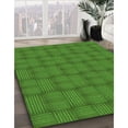 thumbnail image 3 of Ahgly Company Tapis d'Intérieur Rond Lavable en Machine Vert Pomme Transitionnel, 6 Pieds Rond, 3 of 7
