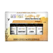 Aura Cacia Uplifting Pure Essential Oils Kit, 0.25 fl oz Bottles (4 Pack)