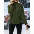 thumbnail image 7 of Cuteduck Women's plush sweatshirt long sleeve half zip pullover Top Winter Fleece hoodie S-2XL, 7 of 7