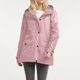 thumbnail image 5 of WTOBBY Jacket Women Plus Size Packable Lightweight Waterproof Raincoats With Hood for Winter Coat, Ideal for Outdoor Sports and Sun Protection,Pink XL, 5 of 5