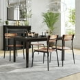 thumbnail image 3 of BizChair Commercial Grade Solid Wood Dining Chair with Black Metal Frame and Antique Copper Finish, 3 of 14
