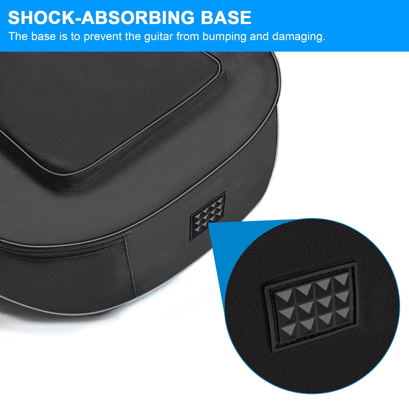 FANOTEK 39" Electric Guitar Bag, Thickened 12mm Sponge Padding Gig Bag, Waterproof Backpack Dustproof Soft Case with Large Pocket Neck Strap Black