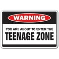 thumbnail image 1 of Vous Tes sur le Point d'Entrer dans la Zone Adolescent Autocollant Avertissement Enfants, 1 of 3
