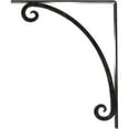 thumbnail image 4 of Ekena Millwork 1 1/2"W x 12"D x 15"H Legacy Wrought Iron Bracket, (Single center brace), Antiqued Silver, 4 of 8